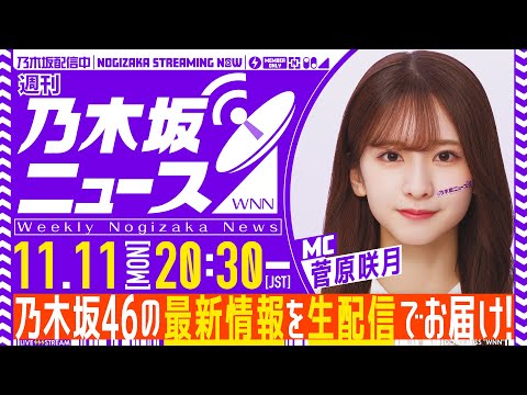 【11月11日(月)20:30～】「週刊乃木坂ニュース」MC：菅原咲月【毎週(月)夜生配信】