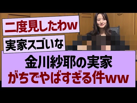 金川紗耶の実家がやばすぎたwww【乃木坂46・乃木坂工事中・乃木坂配信中】