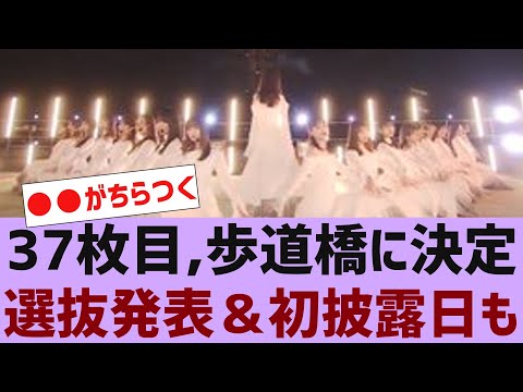 【乃木坂４６】３７枚目歩道橋、選抜発表＆初披露日が決定【反応集】